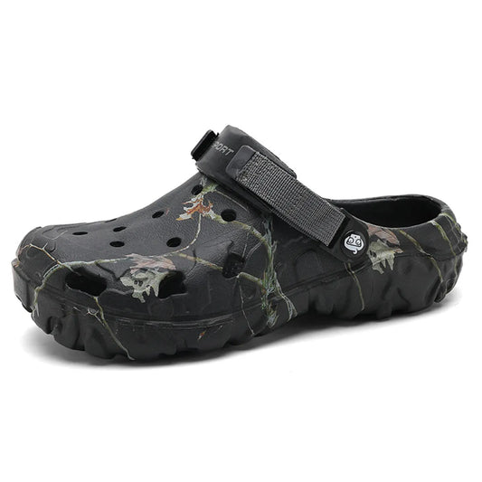 Men's Printed Round Toe Sandals - Tigbul's Variety Fashion Shop