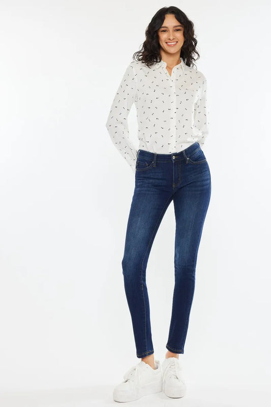Kancan Mid Rise Super Skinny Jeans - Tigbul's Variety Fashion Shop