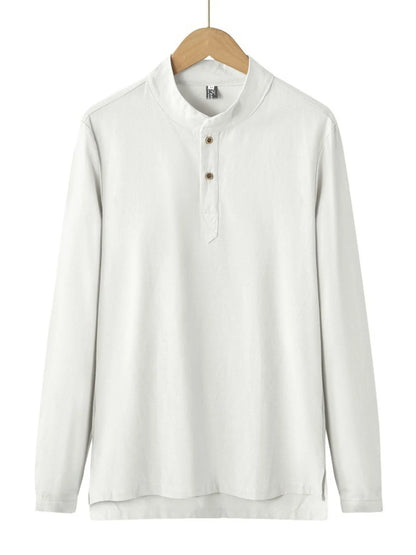 Men's Plus Size Button Detail Long Sleeve Blouse - Tigbul's Variety Fashion Shop