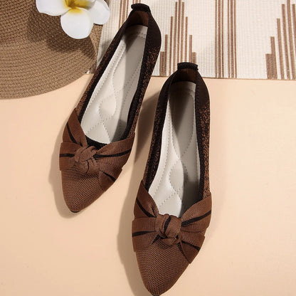 Contrast Point Toe Flats Slip-Ons - Tigbul's Variety Fashion Shop