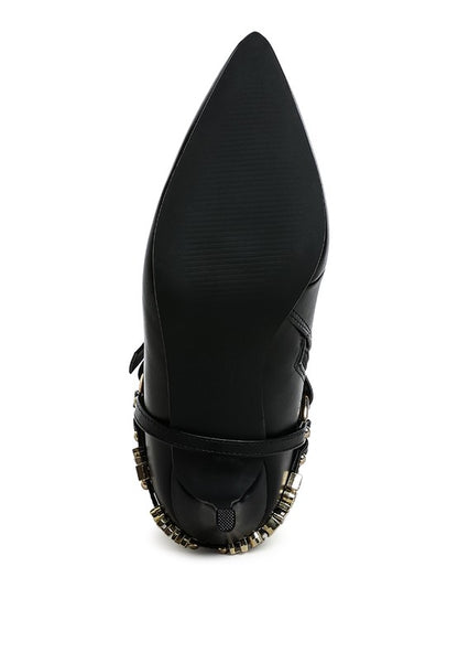 Nicene Harness Detail Stiletto Boots - Tigbul's Variety Fashion Shop