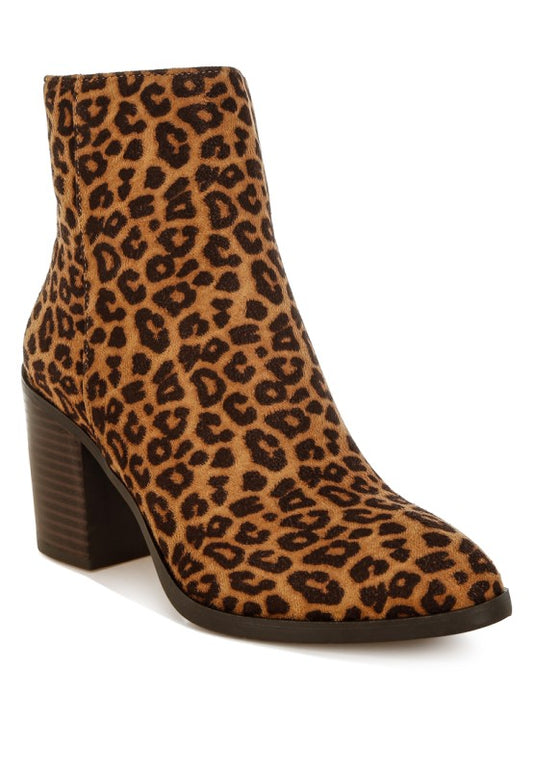 Lunara Leopard Print Block Heel Boots - Tigbul's Variety Fashion Shop