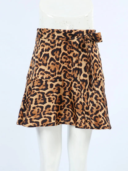 Leopard Print Mini Skirt - Tigbul's Variety Fashion Shop