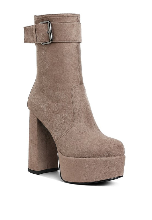 Wanderer Flared Block Heel Mid-Calf Boots - Tigbul's Variety Fashion Shop