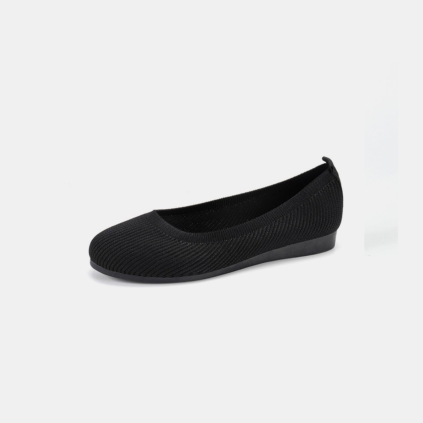 Round Toe Knit Ballet Flats - Tigbul's Variety Fashion Shop