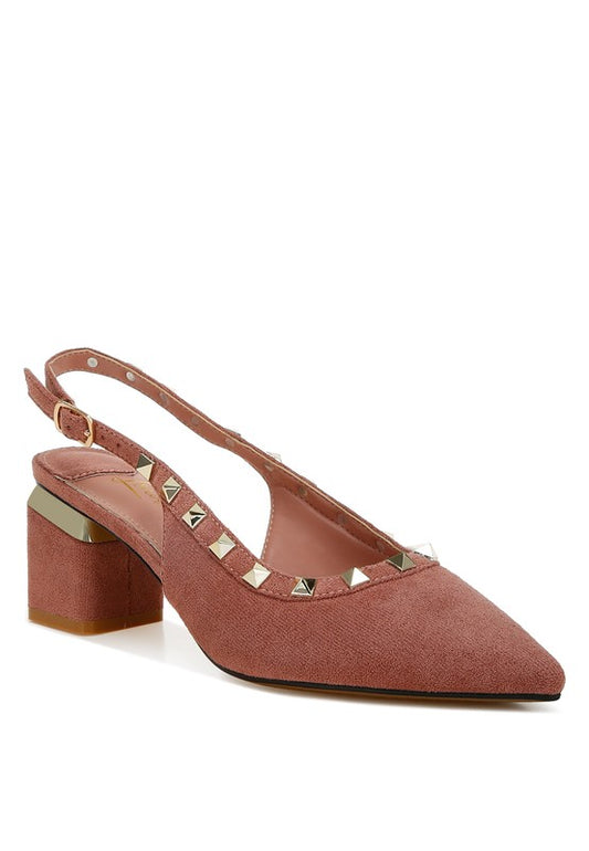 Ameya Stud Emebllished Microfiber Sandals - Tigbul's Variety Fashion Shop
