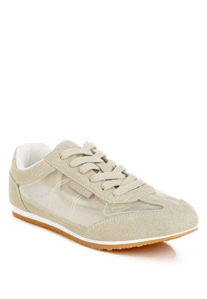 Milon Microfiber & Mesh Sneakers - Tigbul's Variety Fashion Shop