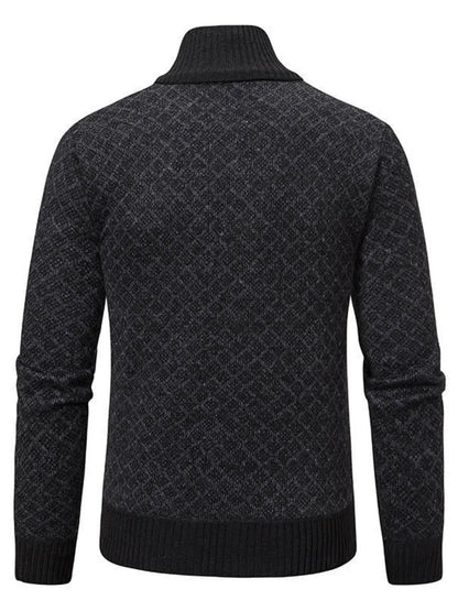 Men's Plus Size Zip-Up Knit Cardigan - Tigbul's Variety Fashion Shop