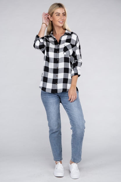 Classic Plaid Flannel Shirt - Tigbul's Variety Fashion Shop