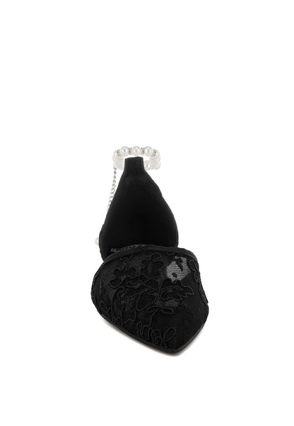 Shrami Pearl & Rhinestone Strap Flat Sandals - Tigbul's Variety Fashion Shop