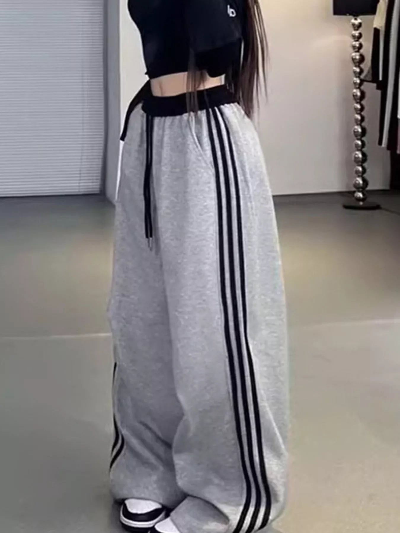 Casual Loose Fit Striped Pants - Tigbul's Variety Fashion Shop