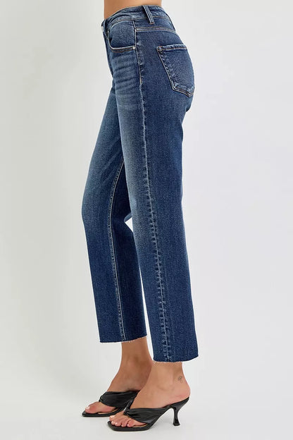 RISEN High Rise Slim Barrel Jeans - Tigbul's Variety Fashion Shop