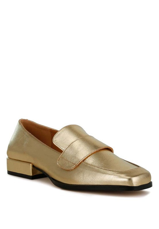 Jongs Metallic Penny Loafers - Tigbul's Variety Fashion Shop