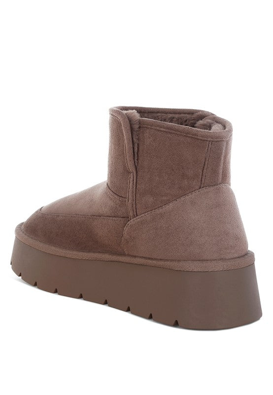Holias Chunky Heeled Snow Boots - Tigbul's Variety Fashion Shop