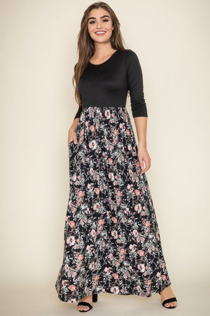 Ditsy Floral Maxi Dress - Tigbul's Variety Fashion Shop