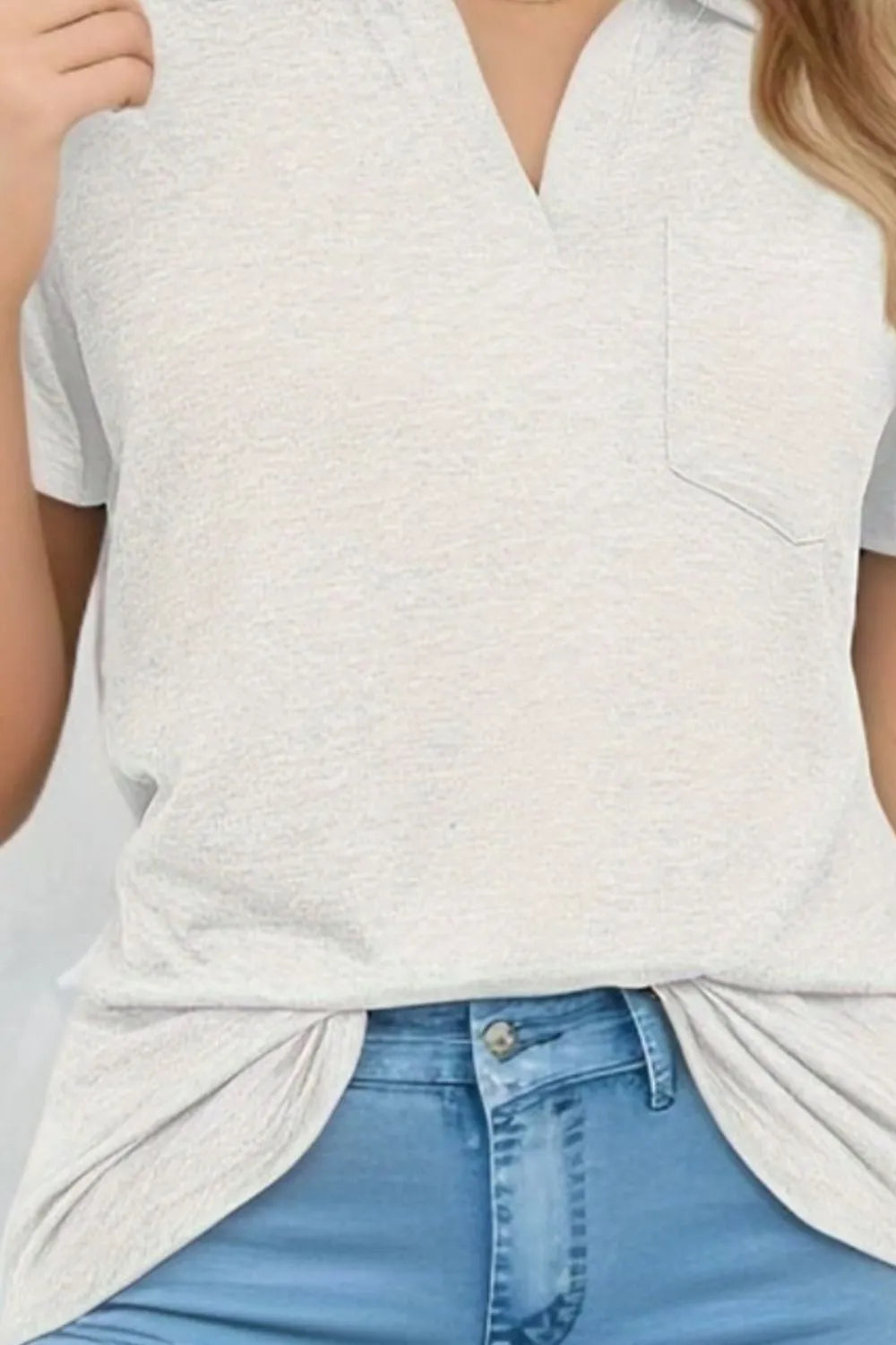 Johnny Collar Short Sleeve Top - Tigbul's Variety Fashion Shop