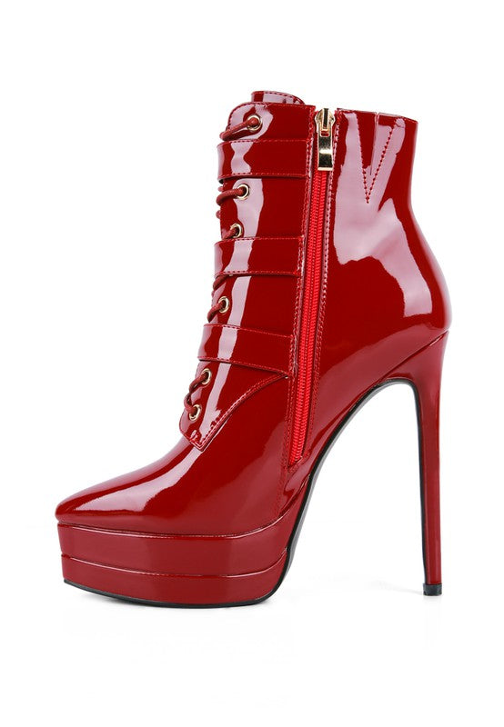 High Heeled Patent PU Stiletto Boot - Tigbuls Variety Fashion