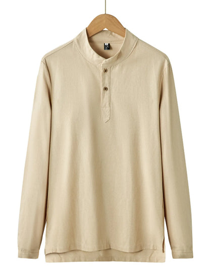 Men's Plus Size Button Detail Long Sleeve Blouse - Tigbul's Variety Fashion Shop