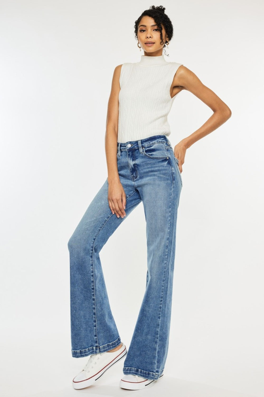 Kancan High Rise Wide Leg Jeans - Tigbul's Variety Fashion Shop