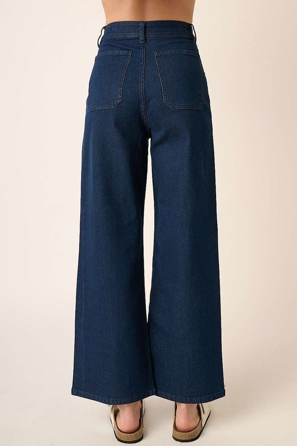 Mittoshop High Waist Wide Leg Jeans - Tigbul's Variety Fashion Shop