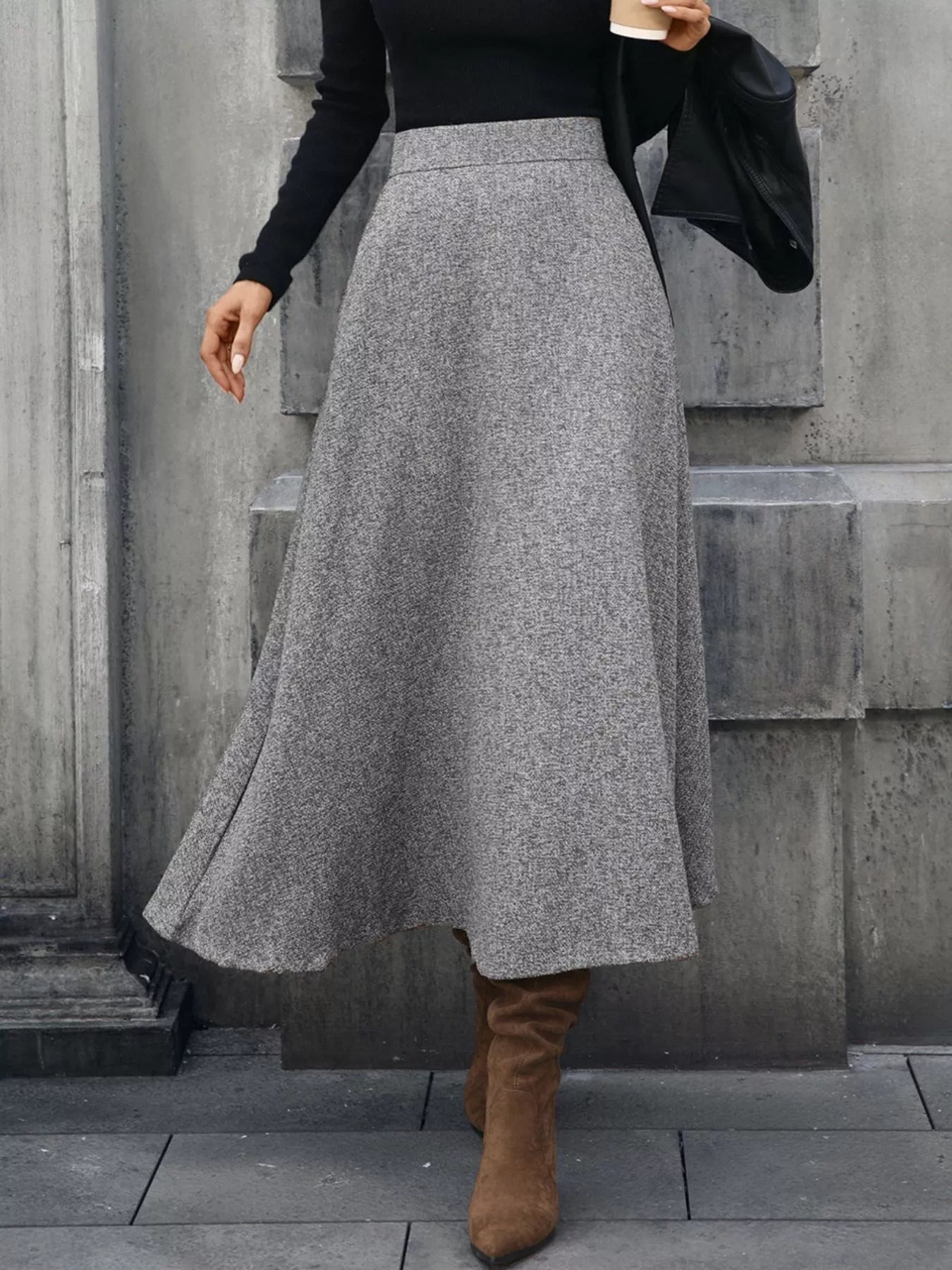 A-Line Midi Skirt - Tigbul's Variety Fashion Shop