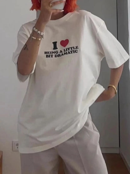 Plus Size Letter Graphic Round Neck Short Sleeve T-Shirt - Tigbul's Variety Fashion Shop