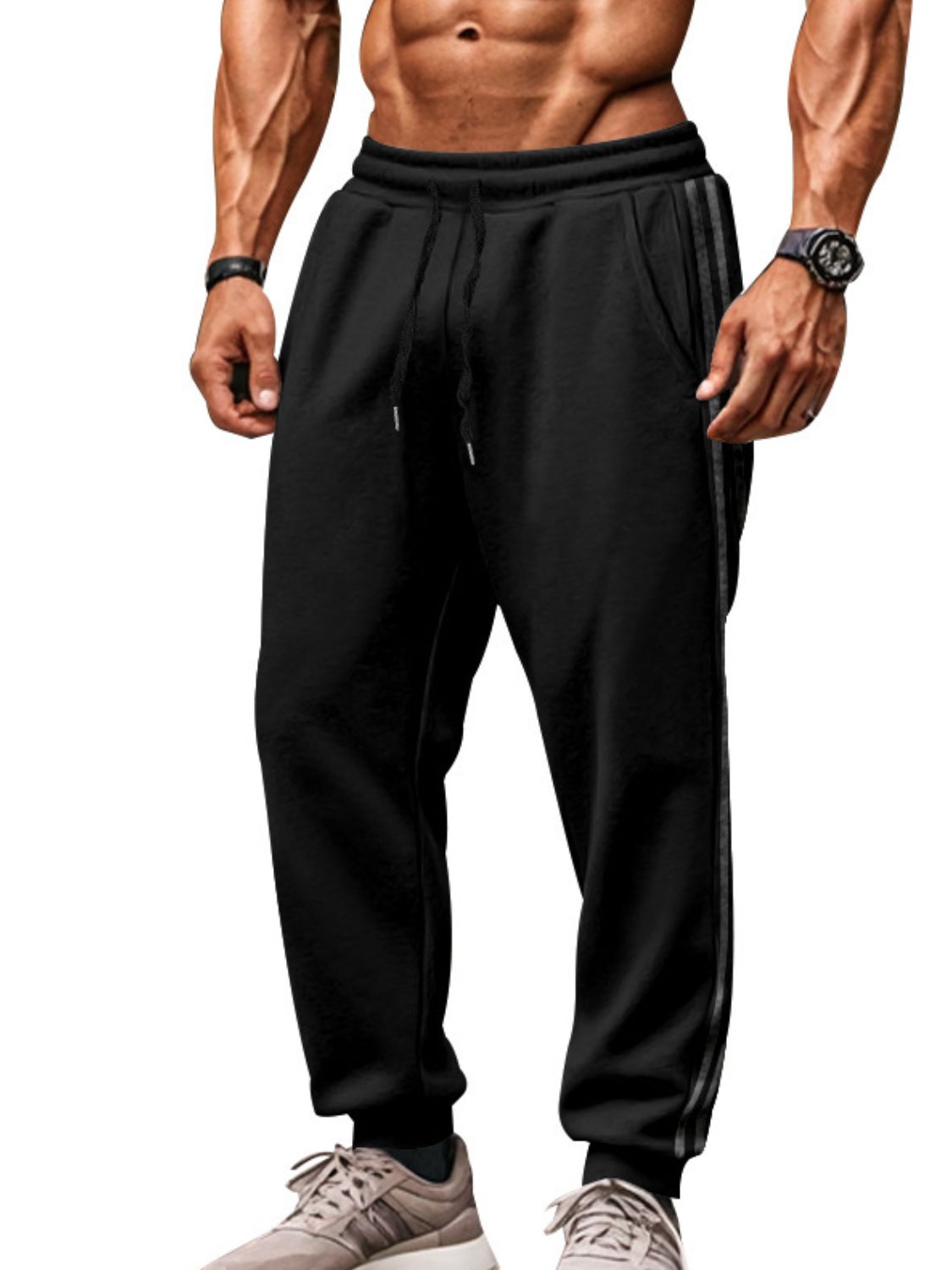Men's Drawstring Pants With Pockets Small up to 3XL - Tigbul's Variety Fashion Shop
