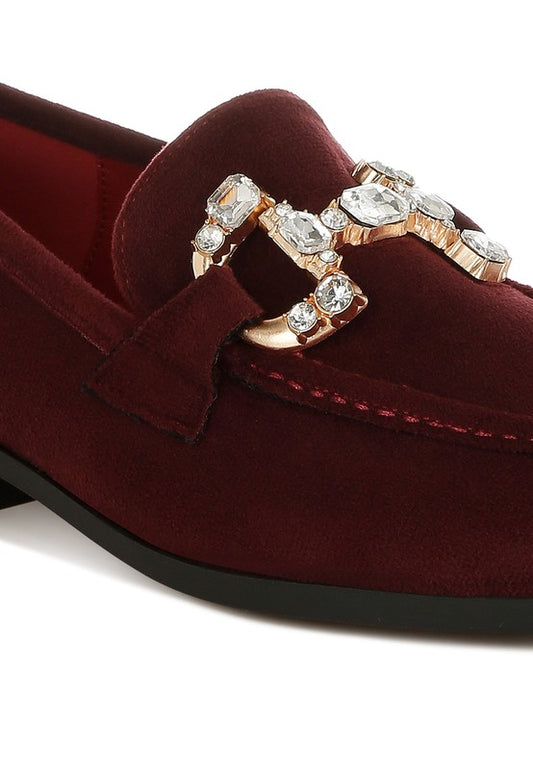 Maestro Diamante Embellished Horsebit Loafers - Tigbul's Variety Fashion Shop