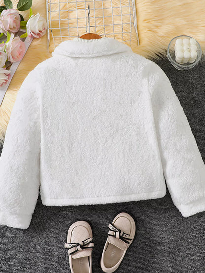 Children's Cozy Faux Shearling Button-Up Outerwear - Tigbuls