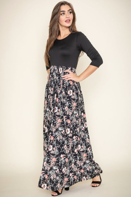 Ditsy Floral Maxi Dress - Tigbul's Variety Fashion Shop