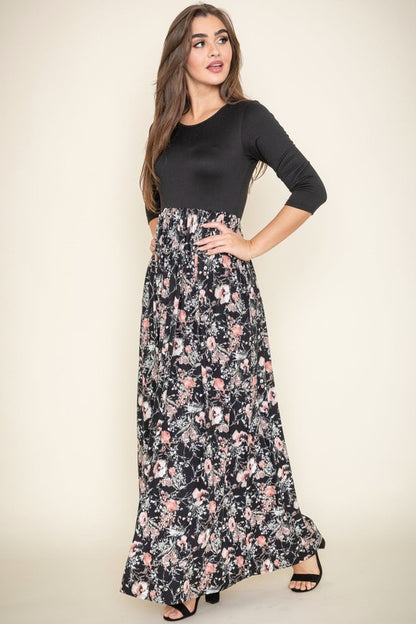 Ditsy Floral Maxi Dress - Tigbul's Variety Fashion Shop
