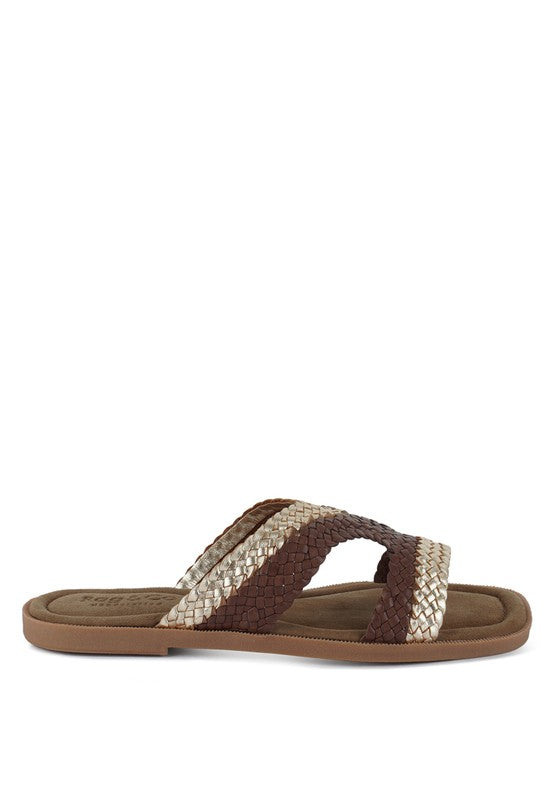 Eirata Braided Real Leather Slip-On Flats - Tigbul's Variety Fashion Shop
