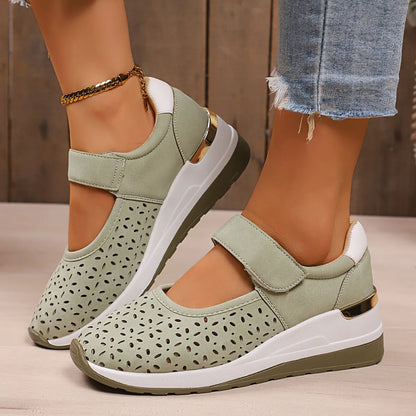 Round Toe Wedge Sneakers - Tigbul's Variety Fashion Shop