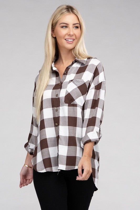 Classic Plaid Flannel Shirt - Tigbul's Variety Fashion Shop