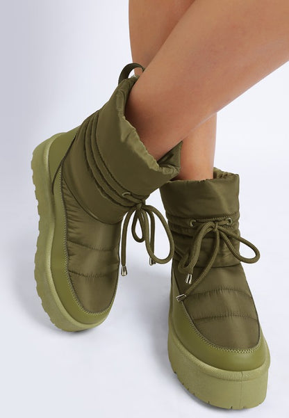 Pacos High Ankle Chunky Snow Boots - Tigbul's Variety Fashion Shop