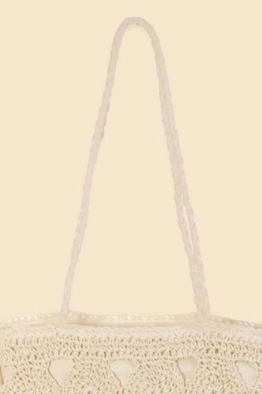 Fame Square Braided Pattern Tote Bag - Tigbul's Variety Fashion Shop