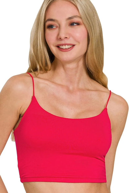 Zenana Double Layered Spaghetti Bra Cami - Tigbul's Variety Fashion Shop