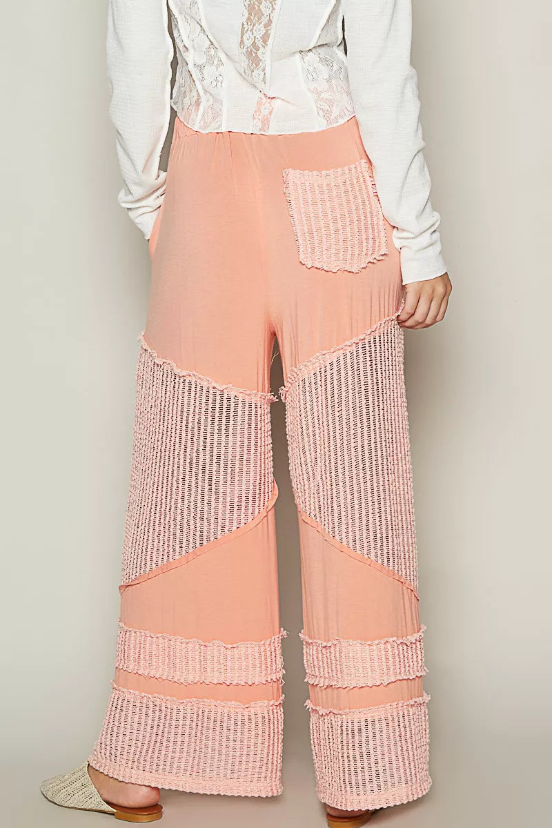 POL Drawstring Elastic Waistband Wide-Leg Pants - Tigbul's Variety Fashion Shop
