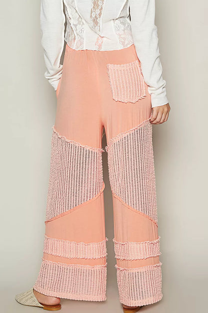 POL Drawstring Elastic Waistband Wide-Leg Pants - Tigbul's Variety Fashion Shop