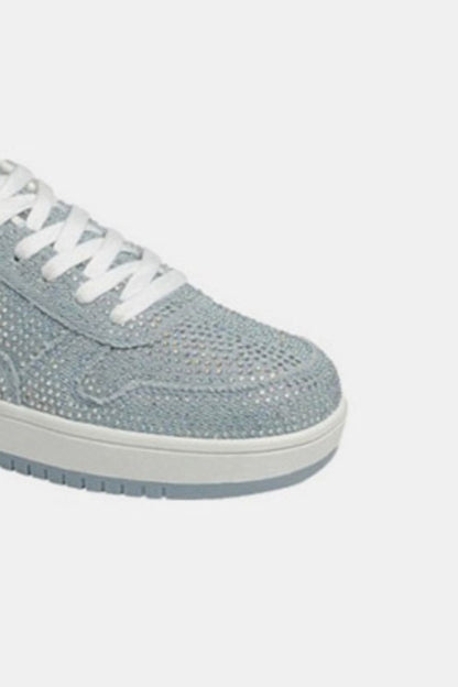 Forever Link Rhinestone Platform Flat Sneakers - Tigbul's Variety Fashion Shop