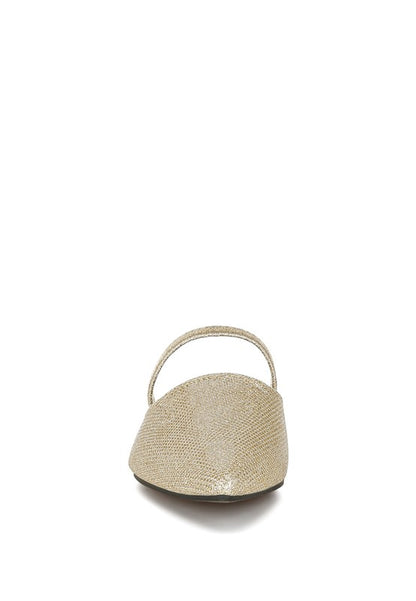 Twiggy Glitter Faux Leather Flat Mules - Tigbul's Variety Fashion Shop