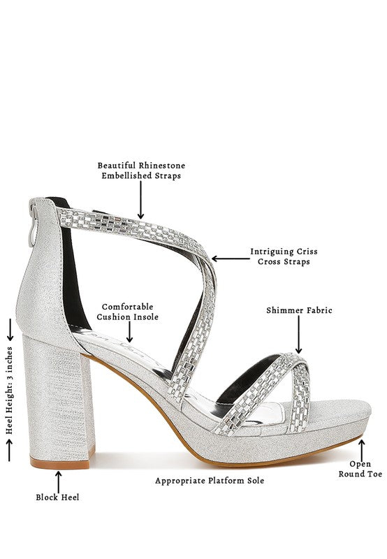 Infatuated Rhinestones Embellished Strappy Sandals - Tigbul's Variety Fashion Shop