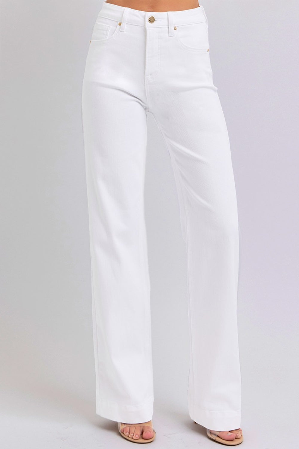 RISEN White Size 7 High Waist Straight Jeans | Tigbuls