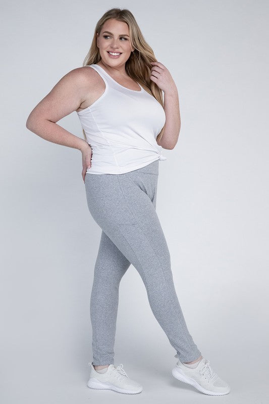 Plus Everyday Leggings with Pockets - Tigbuls Variety Fashion