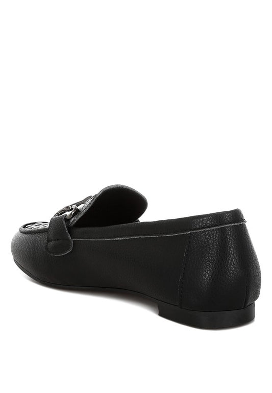 Modaha Horsebit & Embellished Real Leather Loafers - Tigbul's Variety Fashion Shop