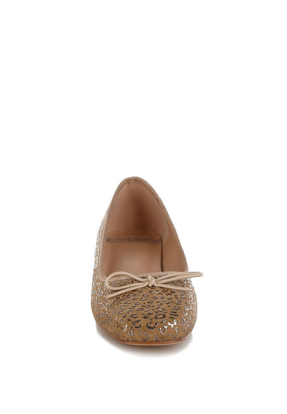 Ningen Leopard Print Block Heel Ballerinas - Tigbul's Variety Fashion Shop