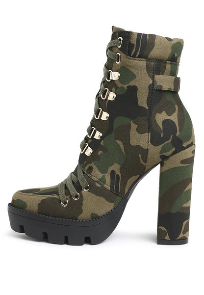 Palmetto Camouflage Ankle Boots - Tigbul's Variety Fashion Shop