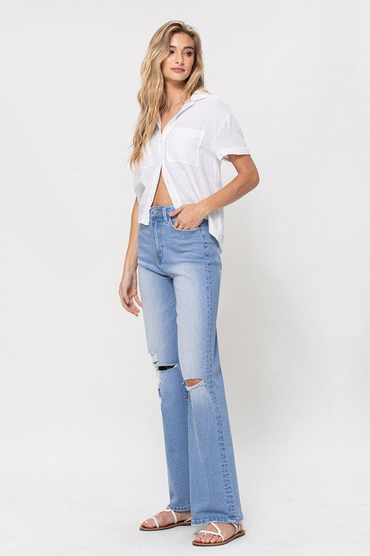 High Rise Vintage Flare Jeans - Tigbuls Variety Fashion