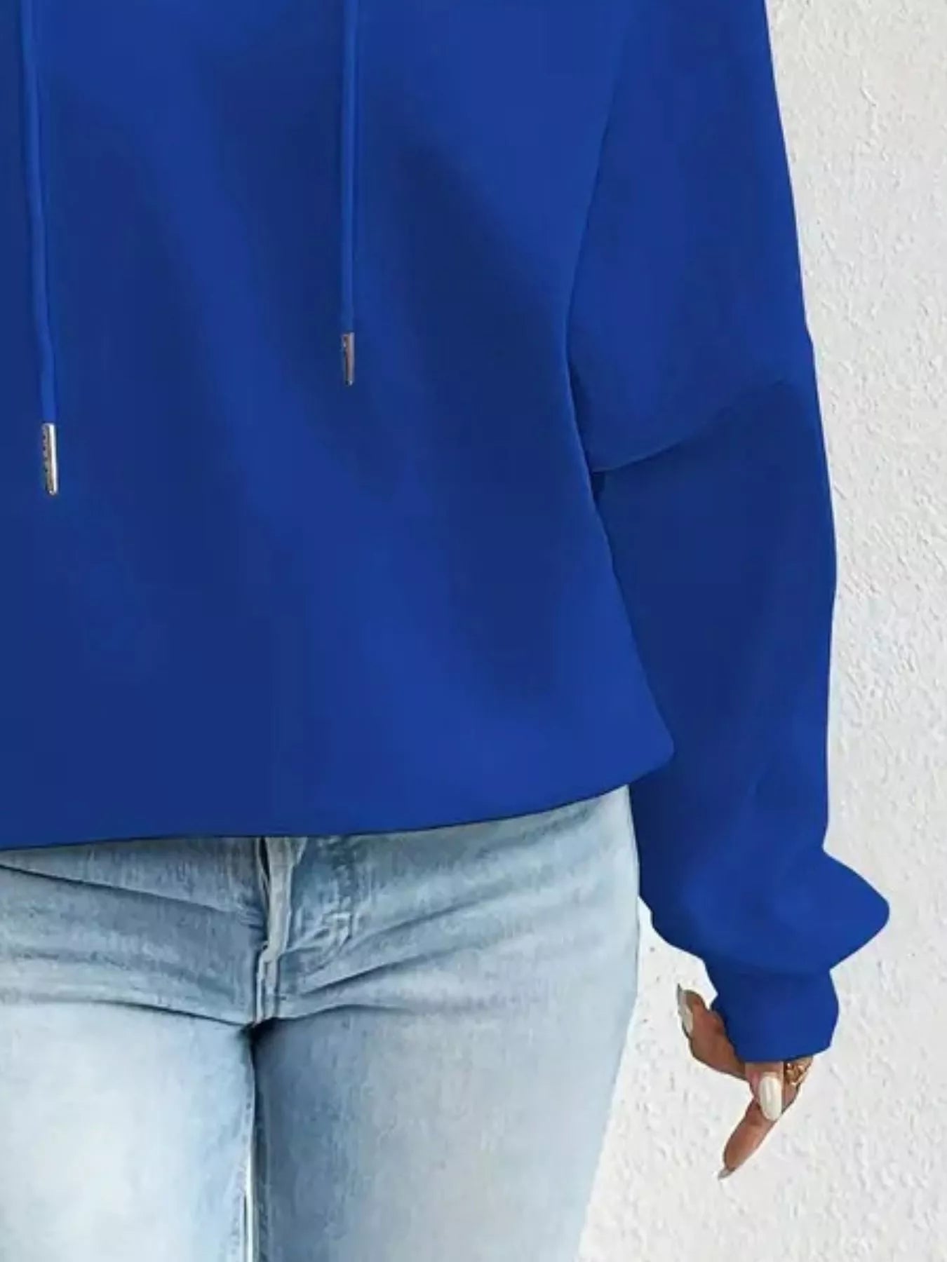 Full Size Off-Shoulder Drawstring Long Sleeve Top Plus Size - Tigbul's Variety Fashion Shop