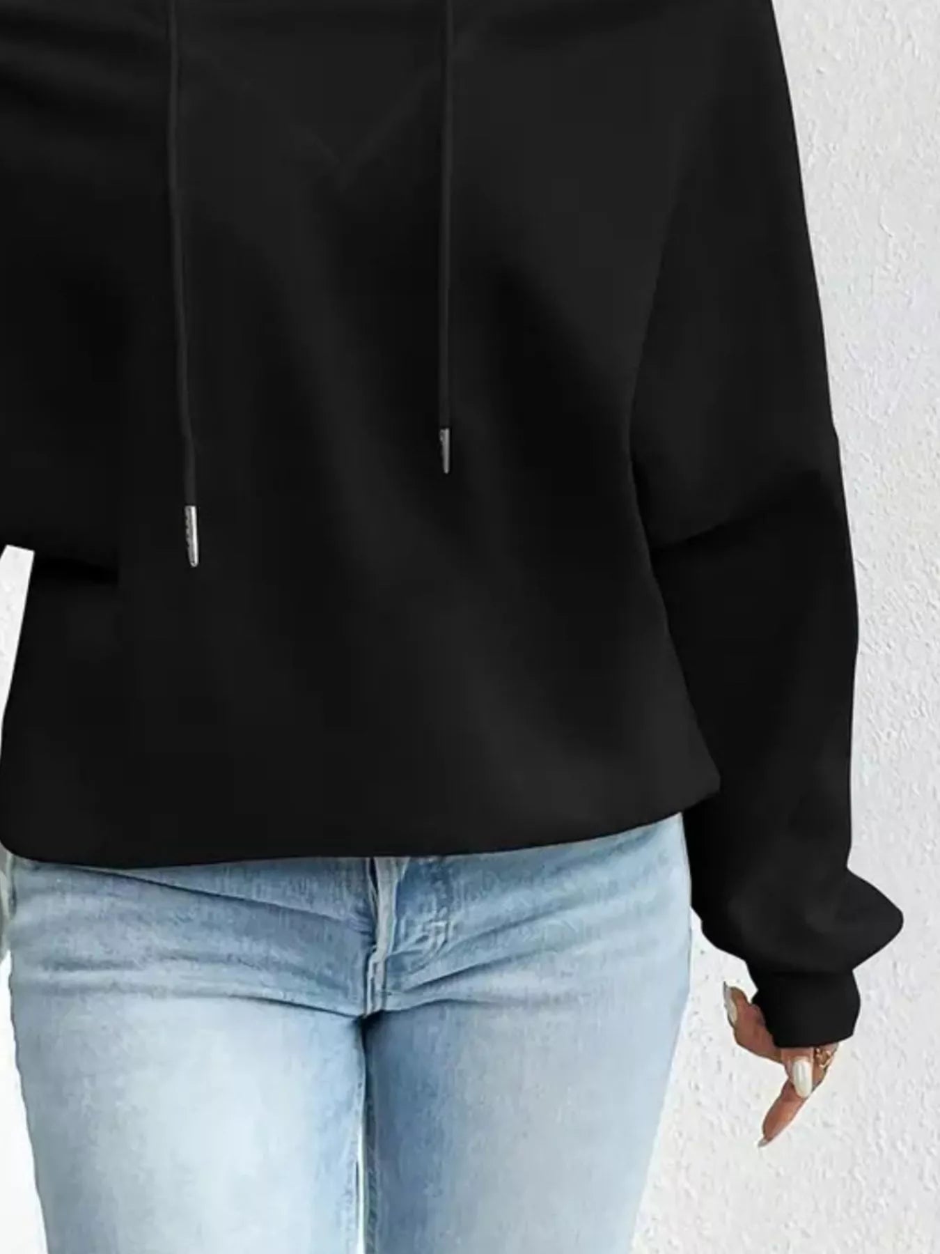 Full Size Off-Shoulder Drawstring Long Sleeve Top Plus Size - Tigbul's Variety Fashion Shop